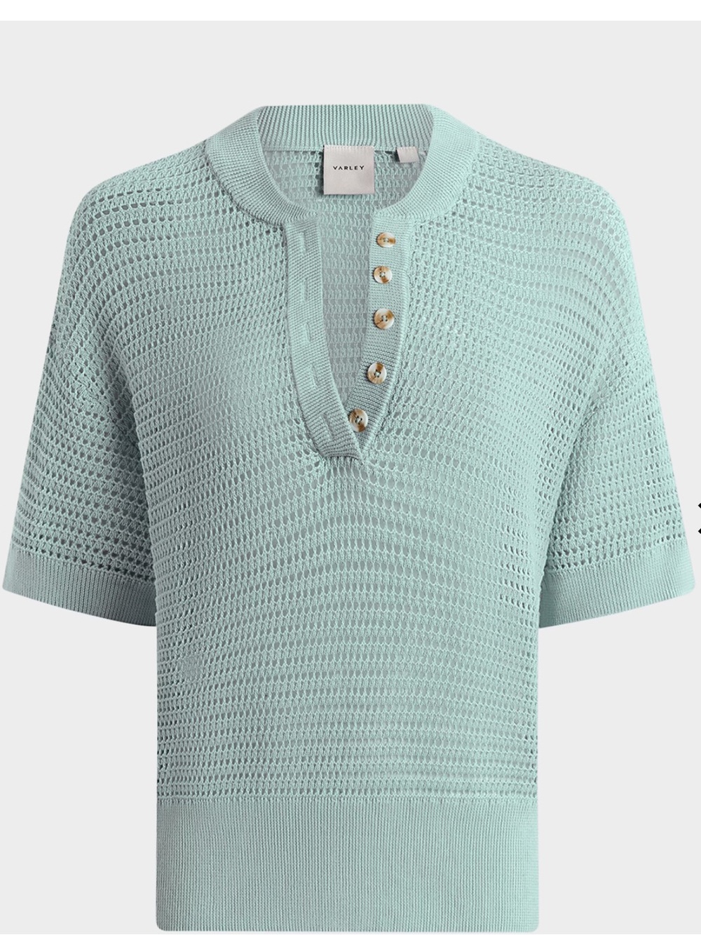 Varley Open-Knit Polo Sweater